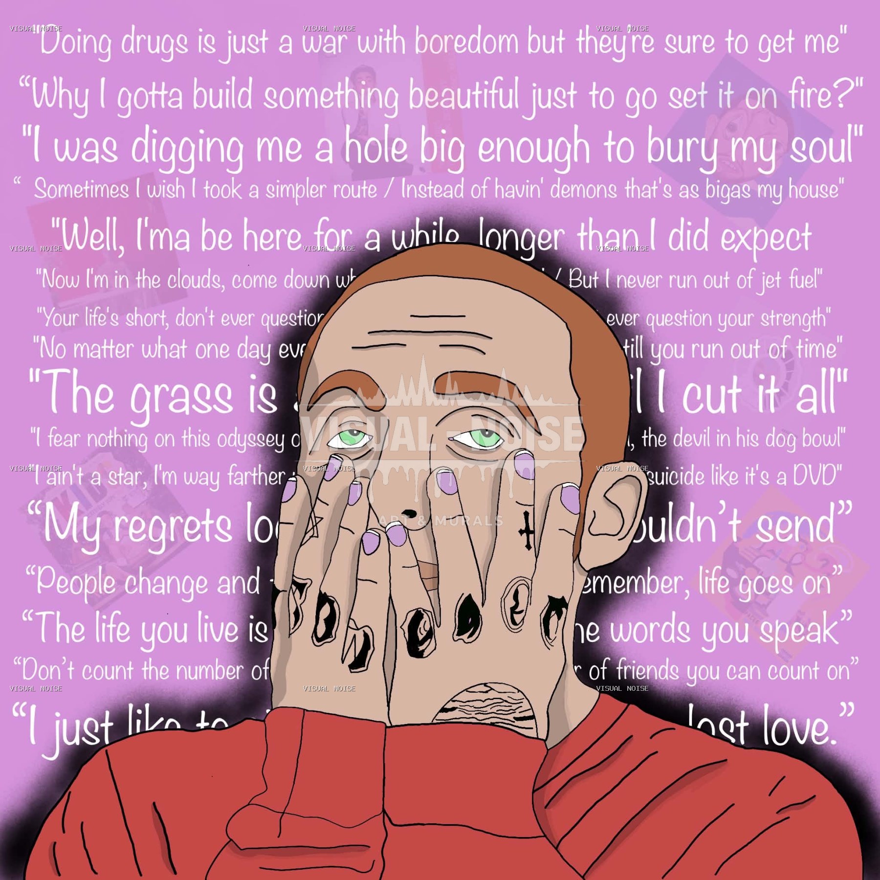 Digging Me A Hole — Visual Noise artwork